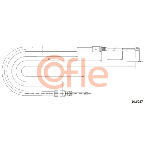 Ťažné lanko parkovacej brzdy COFLE 10.6037