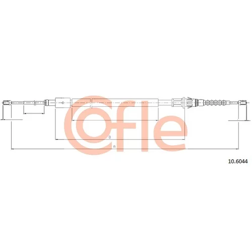 Ťažné lanko parkovacej brzdy COFLE 10.6044