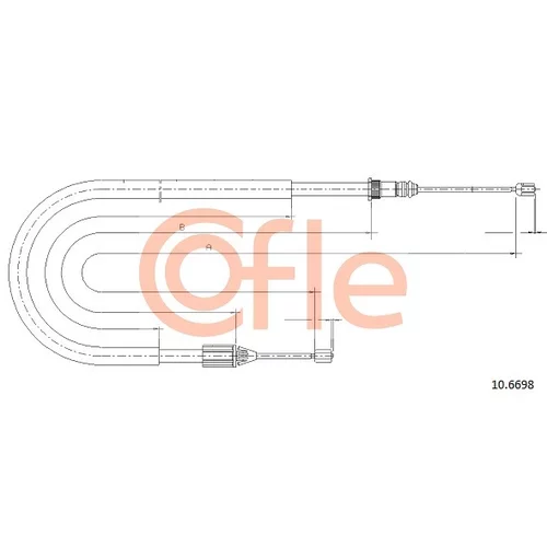 Ťažné lanko parkovacej brzdy COFLE 10.6698