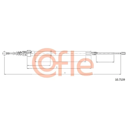 Ťažné lanko parkovacej brzdy COFLE 10.7139