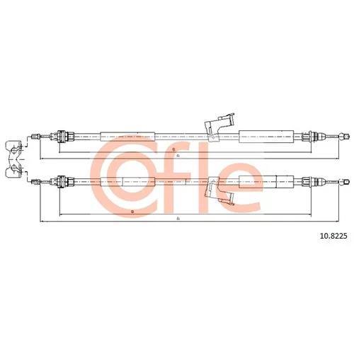 Ťažné lanko parkovacej brzdy COFLE 10.8225