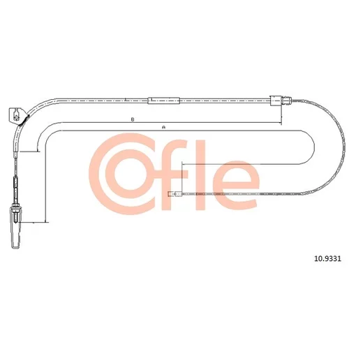 Ťažné lanko parkovacej brzdy COFLE 10.9331