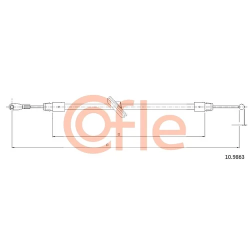 Ťažné lanko parkovacej brzdy COFLE 10.9863