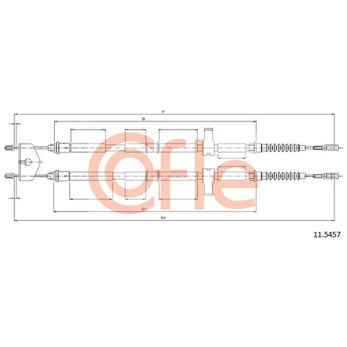 Ťažné lanko parkovacej brzdy COFLE 11.5457