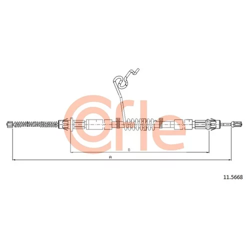 Ťažné lanko parkovacej brzdy COFLE 11.5668