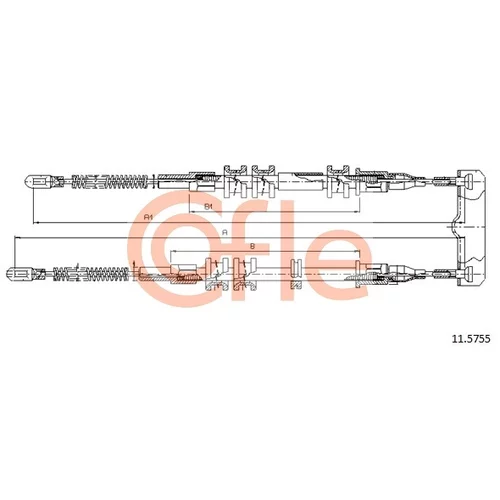 Ťažné lanko parkovacej brzdy COFLE 11.5755