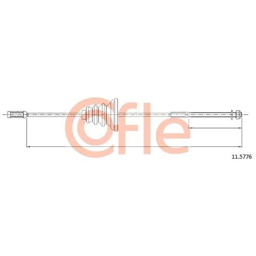 Ťažné lanko parkovacej brzdy COFLE 11.5776