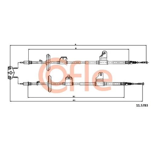 Ťažné lanko parkovacej brzdy COFLE 11.5783
