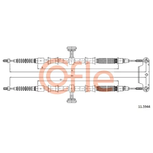 Ťažné lanko parkovacej brzdy COFLE 11.5944