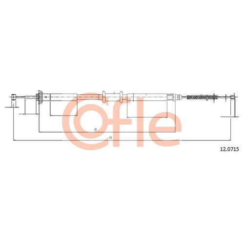 Ťažné lanko parkovacej brzdy COFLE 12.0715