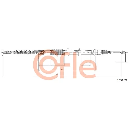 Ťažné lanko parkovacej brzdy COFLE 1651.21