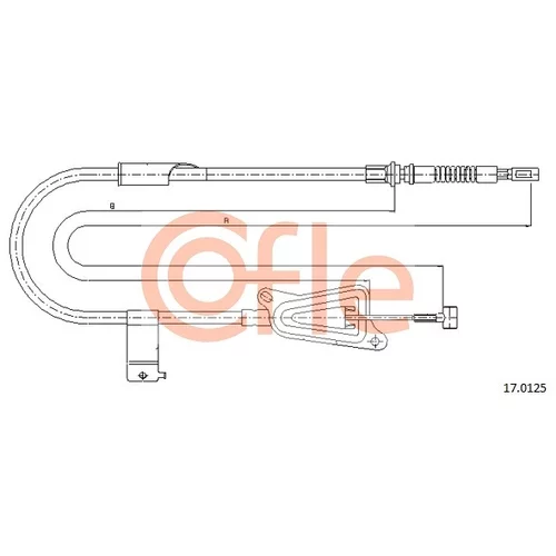 Ťažné lanko parkovacej brzdy COFLE 17.0125