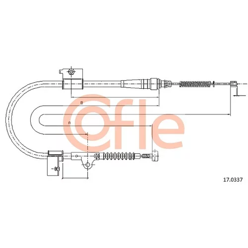 Ťažné lanko parkovacej brzdy COFLE 17.0337