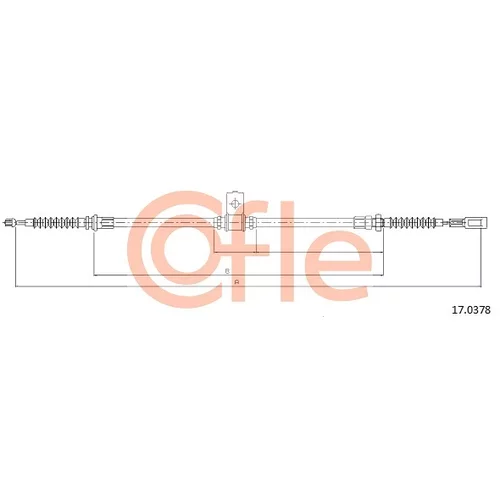 Ťažné lanko parkovacej brzdy COFLE 17.0378