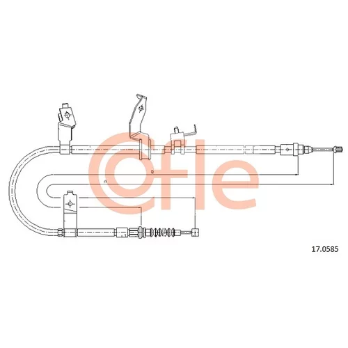Ťažné lanko parkovacej brzdy COFLE 17.0585