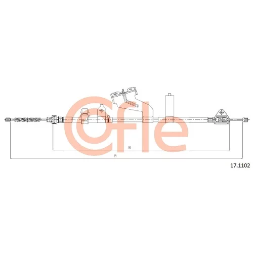 Ťažné lanko parkovacej brzdy 17.1102 /COFLE/