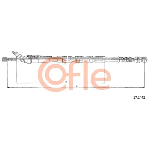 Ťažné lanko parkovacej brzdy COFLE 17.1442