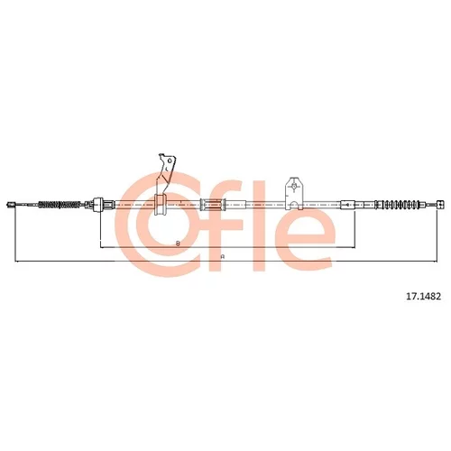 Ťažné lanko parkovacej brzdy COFLE 17.1482