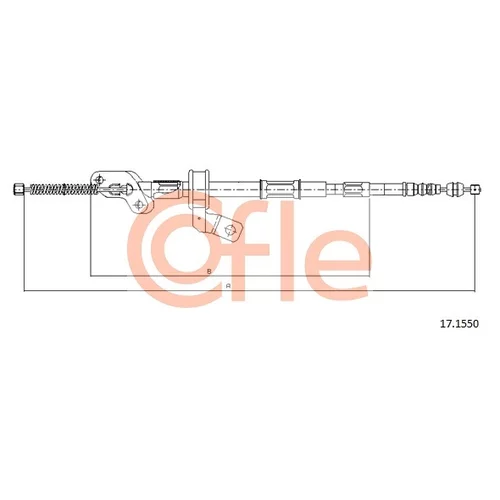 Ťažné lanko parkovacej brzdy COFLE 17.1550