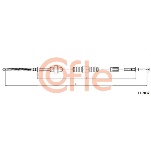 Ťažné lanko parkovacej brzdy COFLE 17.2037