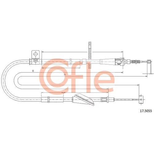 Ťažné lanko parkovacej brzdy COFLE 17.5055