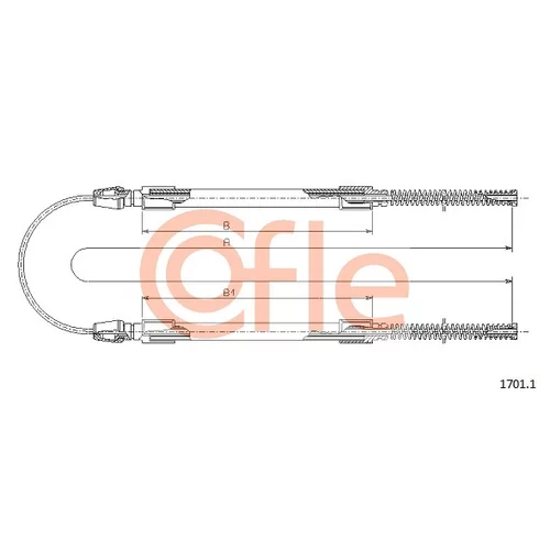 Ťažné lanko parkovacej brzdy COFLE 1701.1