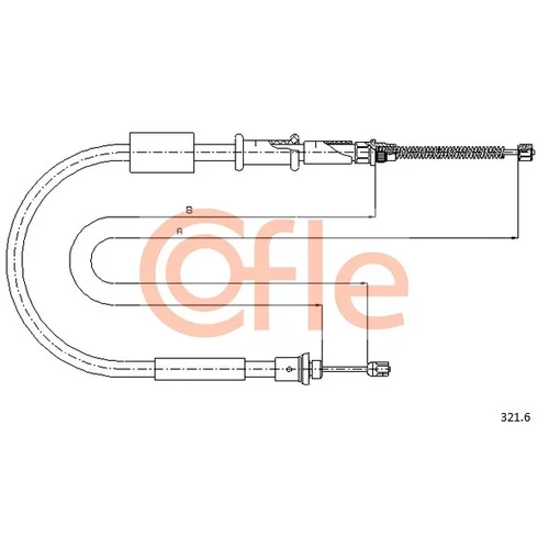 Ťažné lanko parkovacej brzdy COFLE 321.6