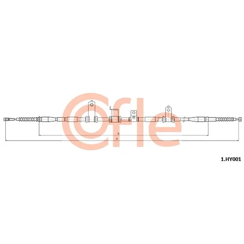 Ťažné lanko parkovacej brzdy COFLE 92.1.HY001