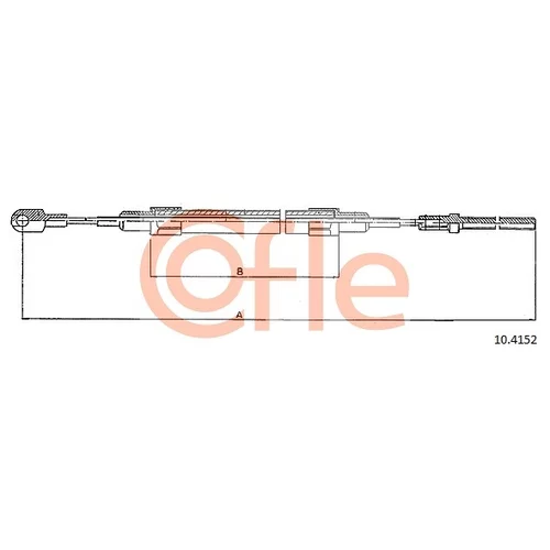 Ťažné lanko parkovacej brzdy COFLE 92.10.4152