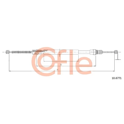 Ťažné lanko parkovacej brzdy COFLE 92.10.6771