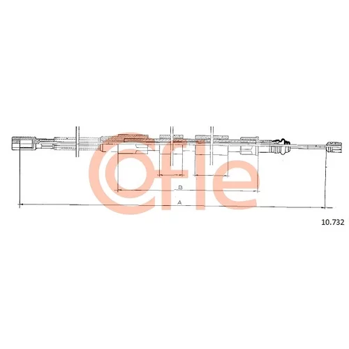Ťažné lanko parkovacej brzdy COFLE 92.10.732