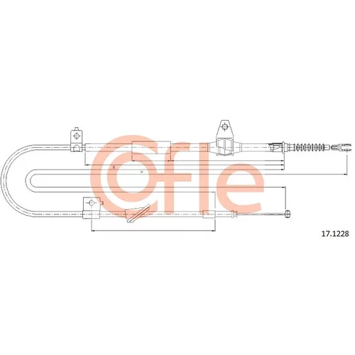 Ťažné lanko parkovacej brzdy COFLE 92.17.1228