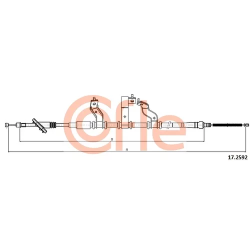 Ťažné lanko parkovacej brzdy COFLE 92.17.2592