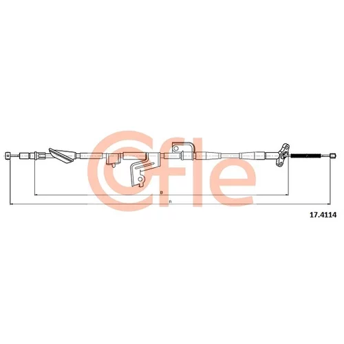 Ťažné lanko parkovacej brzdy COFLE 92.17.4114