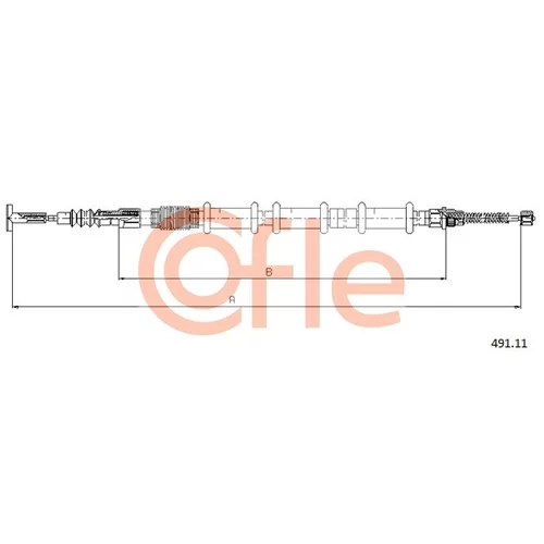 Ťažné lanko parkovacej brzdy COFLE 92.491.11