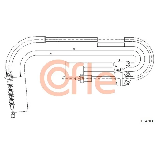 Ťažné lanko parkovacej brzdy 10.4303 /COFLE/