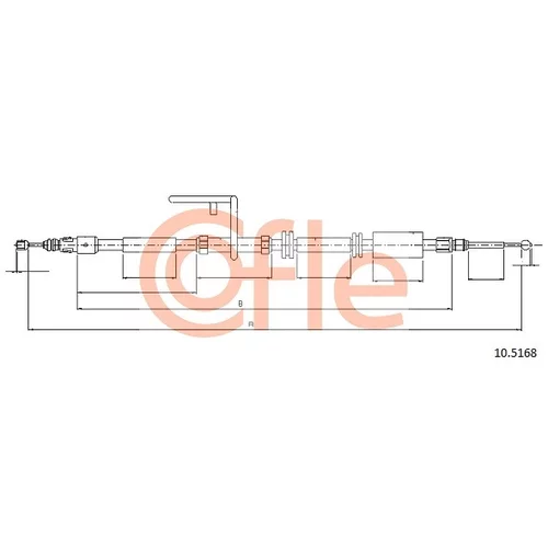 Ťažné lanko parkovacej brzdy COFLE 10.5168