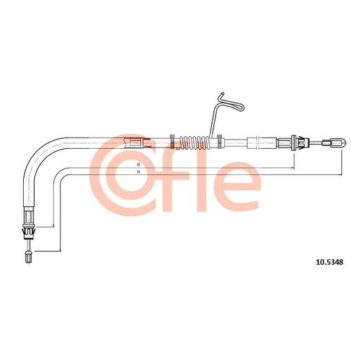 Ťažné lanko parkovacej brzdy COFLE 10.5348