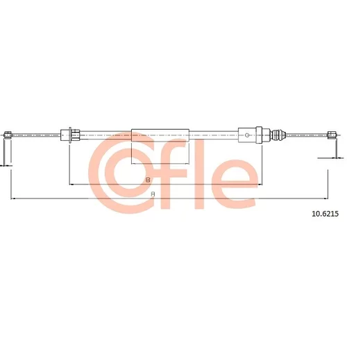 Ťažné lanko parkovacej brzdy COFLE 10.6215