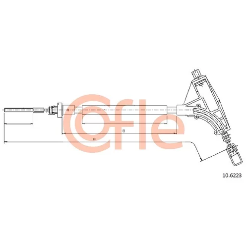 Ťažné lanko parkovacej brzdy COFLE 10.6223