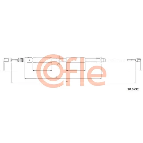 Ťažné lanko parkovacej brzdy COFLE 10.6792