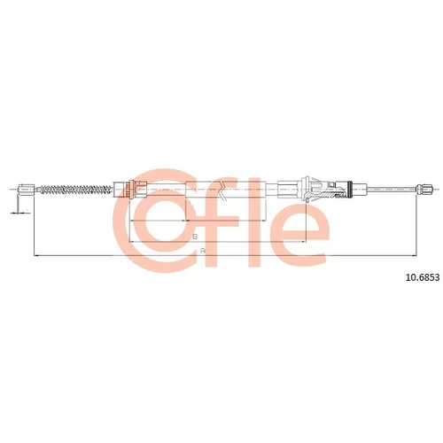 Ťažné lanko parkovacej brzdy COFLE 10.6853