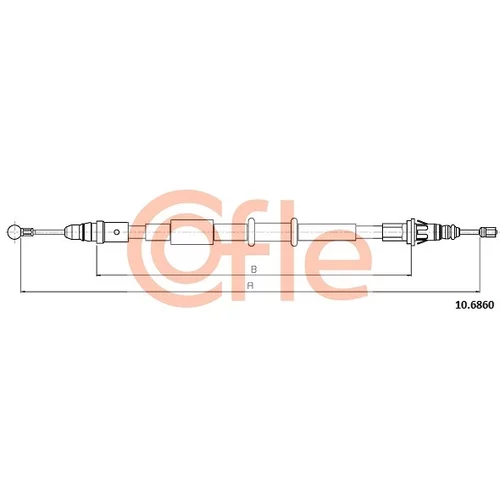 Ťažné lanko parkovacej brzdy COFLE 10.6860