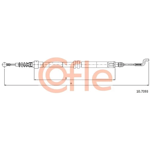 Ťažné lanko parkovacej brzdy COFLE 10.7393