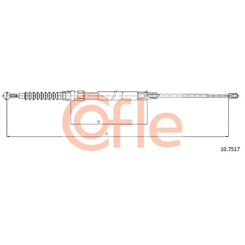 Ťažné lanko parkovacej brzdy COFLE 10.7517