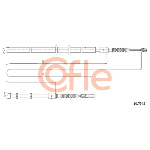 Ťažné lanko parkovacej brzdy COFLE 10.7545