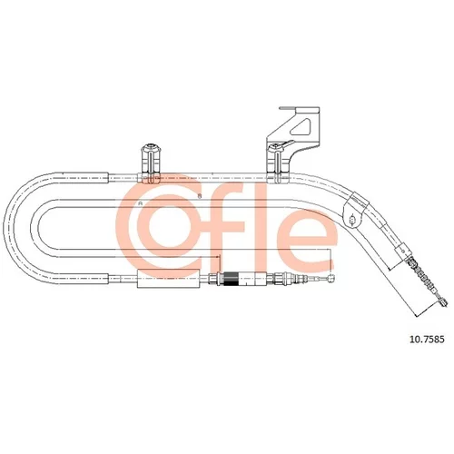 Ťažné lanko parkovacej brzdy 10.7585 /COFLE/