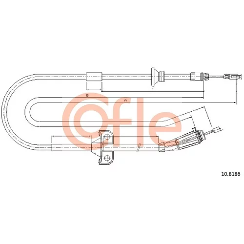 Ťažné lanko parkovacej brzdy COFLE 10.8186
