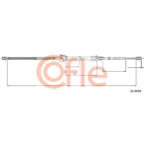 Ťažné lanko parkovacej brzdy COFLE 10.9054