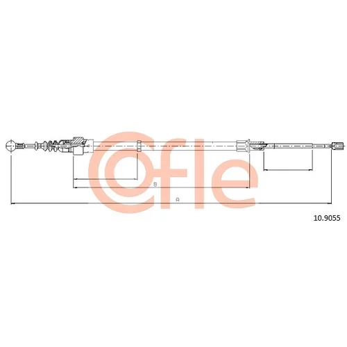 Ťažné lanko parkovacej brzdy COFLE 10.9055